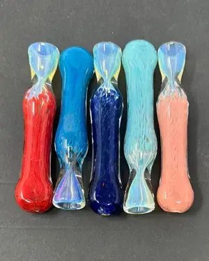 3.5 Inch Silver Fume Full Frit One Hitter