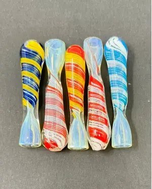3 Inch Swirl Silver Fume One Hitter
