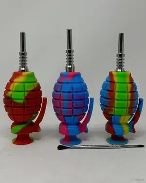 Silicone Grenade Shape Nectar Collector with Dabber