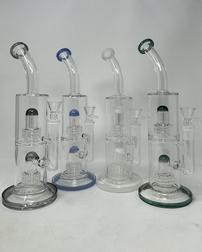 Bend Mouthpiece Double Metrix Perc Water Pipe