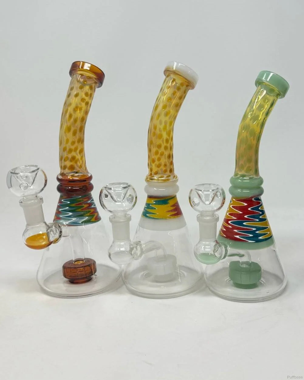 10 Inch Honeydew Design Wigwag Bend Water Pipe