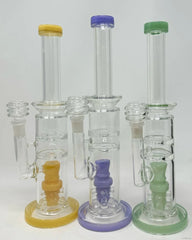 12 Inch Straight Water Pipe with Double Turbine Perc and Sprinkle Perc