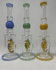 12 Inch Seahorse Perc Straight Water Pipe