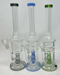 14 Inch Three Chamber Sprinkle Perc Straight Bong