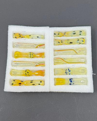 6 Pcs Set, 3 Inch Gold Fume Assorted One Hitter