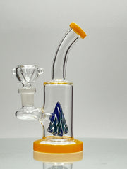 6 Inch Wigwag Cone Perc Color Flat Base Mini Rig