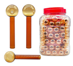 4" Heavy Amber Color Oil Burner 90Pcs Set on Jar