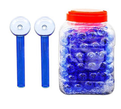 4" Heavy Blue Color Oil Burner 90Pcs Set on Jar