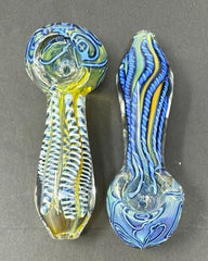 4 Inch Swirl Art Fume Hand Pipe