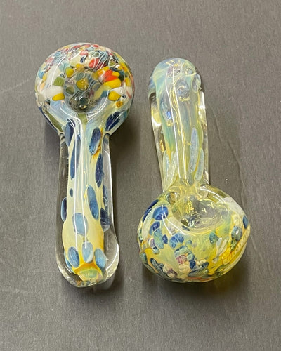 4 Inch Gold Fume Art Hand Pipe