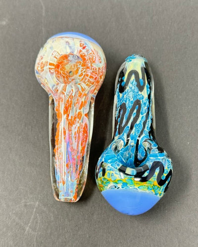 4 Inch Heavy Slime Top Full Frit Hand Pipe