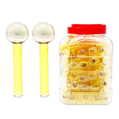 4" Heavy Yellow Color Oil Burner 90Pcs Set on Jar
