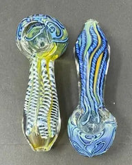 4 Inch Swirl Art Fume Hand Pipe