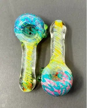 4 Inch Heavy Full Frit Art Hand Pipe