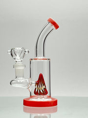 6 Inch Wigwag Cone Perc Color Flat Base Mini Rig