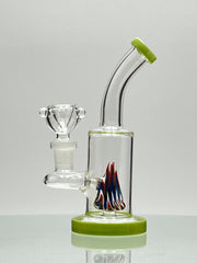 6 Inch Wigwag Cone Perc Color Flat Base Mini Rig