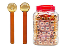 6" Heavy Amber Color Oil Burner 60Pcs Set on Jar