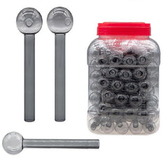 6" Heavy Clear Black Color Oil Burner 60Pcs Set on Jar