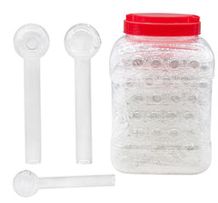 6" Heavy Clear Oil Burner 60Pcs Set on Jar