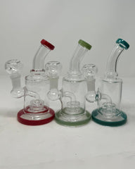 6 Inch Showerhead Perc Flat Base Mini Rig Water Pipe