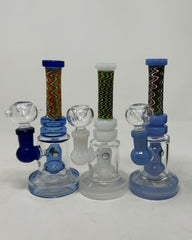 6 Inch Conical Perc Wigwag Straight Tube Mini Rig