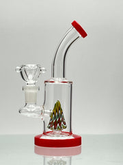 6 Inch Wigwag Cone Perc Color Flat Base Mini Rig
