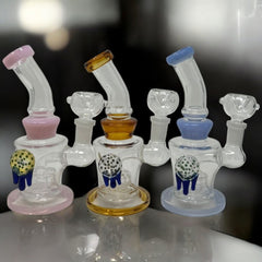 6 Inch Teardrop Pendent Showerhead Perc Bend Mini Water Pipe