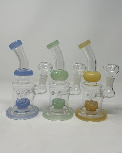 7 Inch Smiley Face Showerhead Perc Bend Mouthpiece Water Pipe