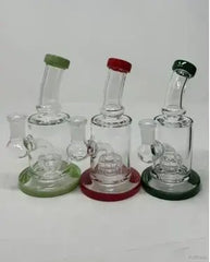 6 Inch Showerhead Perc Flat Base Mini Rig Water Pipe