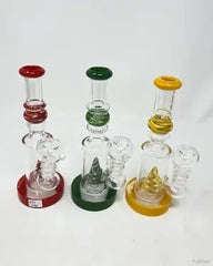 7 Inch Double Wigwag Cone Perc Straight Water Pipe