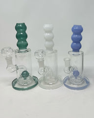 8 Inch Round Perc Straight Water Pipe