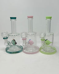 8 Inch Fish Perc Flat Base Straight Water Pipe