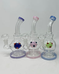 8 Inch Round Corona Perc Bend Mouthpiece Water Pipe
