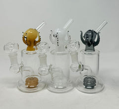 8 Inch Octopus Head Circ Perc Side Car Rig