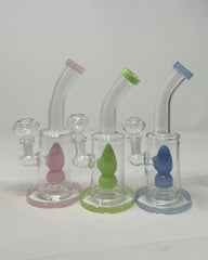 8 Inch Color Bulb Shape Perc Water Pipe