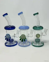 8 Inch Circ Perc Tear Drop Pendent Water Pipe