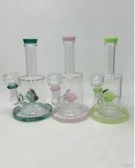 8 Inch Fish Perc Flat Base Straight Water Pipe