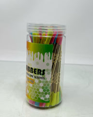 Gold Color Silicone Sleeve 50 Pcs Set Metal Dab Tool