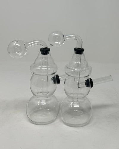 Double Round Shape 3Pcs Dab Oil Rig