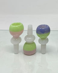 Milky Color Tall Round Bowl Display Set 12 Pcs Set
