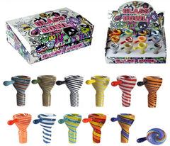 Premium Swirl Design Cone Shape Handle Bowl Display Set 12 Pcs Set