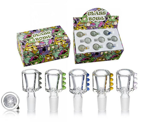 Barrel Shape 4 Dot Design Bowl Display Set 9 Pcs Set