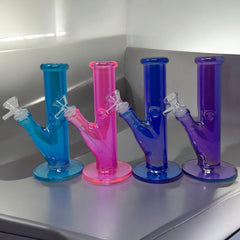 8 Inch UV Straight Tube Bong: Compact, Durable, and UV Reactive