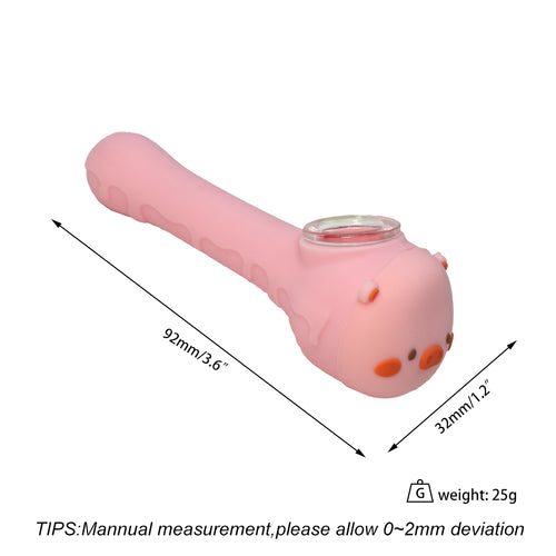 Silicone Pig Shape Hand Pipe