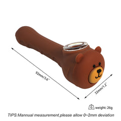 Silicone Bear Shape Hand Pipe
