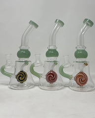 10 Inch Rainbow Candy Perc Bend Mouthpiece Water Pipe