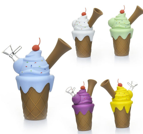 Ice Cream Shape Silicone Water Pipe