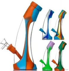 Silicone and Glass Water Pipe