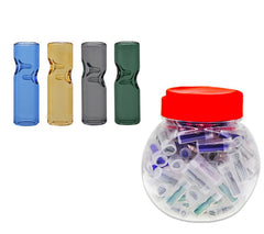 Color Glass Tips 10*30MM Jar Set. 100 Pcs Set