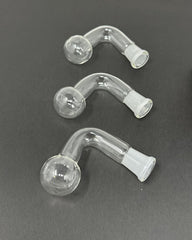 14MM Female Clear Bend Glass on Glass Oil Burner